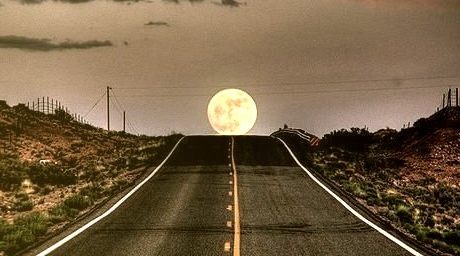 Moonrise Highway, Baja, Mexico