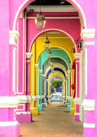 Colorful passage in Georgetown, Penang, Malaysia