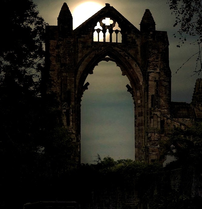 Moonlight at the priory, Guisborough / England