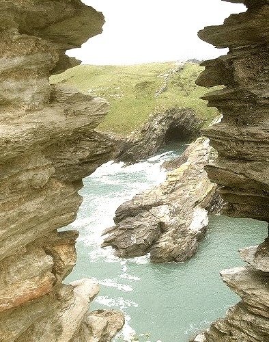 View from Tintagel Castle in Cornwall, England
