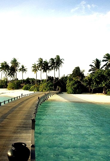 Iru Fushi Resort lagoon on the Noonu Atoll, Maldives
