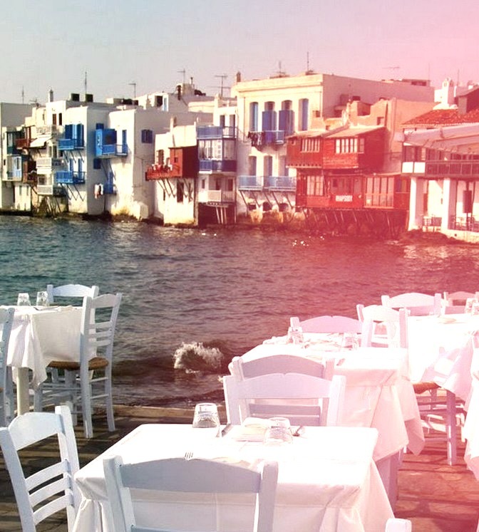 Dining by the sea, Mykonos / Greece